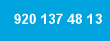 920 137 48 13 920 137 48 13